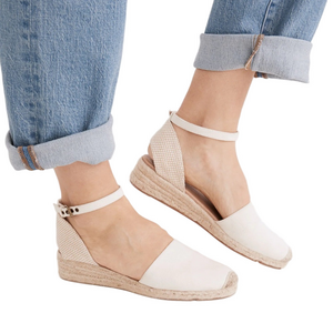 Madewell Evelina Espadrille Flats Resourced Canvas Beige Size 8.5​